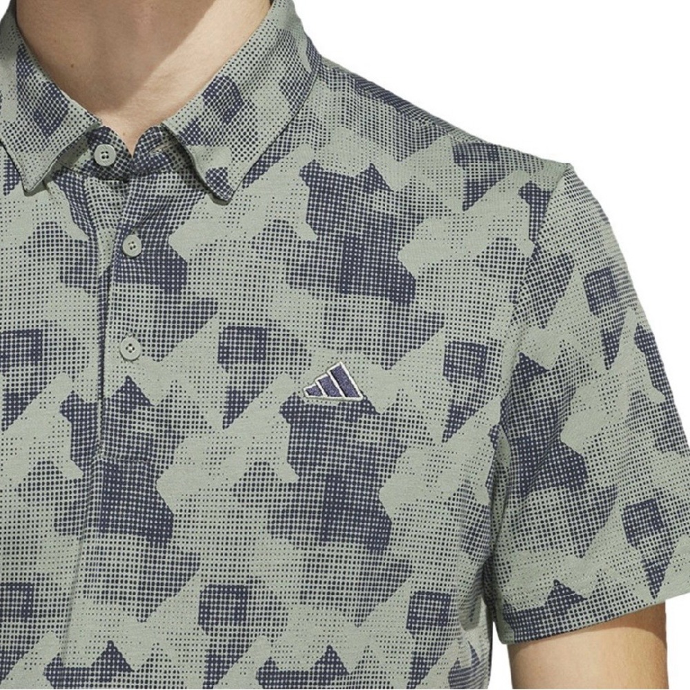 Men’s Adidas Golf Go To Printed Polo Shirt Medium MSRP $75 - Picture 6 of 7